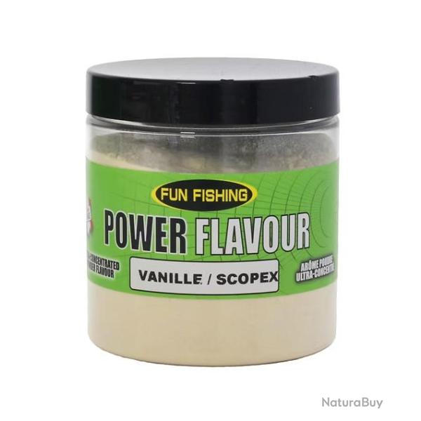 Ar�me en Poudre Fun Fishing Power Flavour 150 g - Additif pour Amorces, P�tes et Asticots Vanille Sc