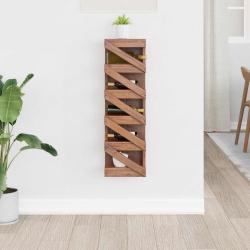 &Eacute;tag&egrave;re &agrave; vin, bois de Mahogany massif, naturel, 24 &times; 14 &times; 80 cm