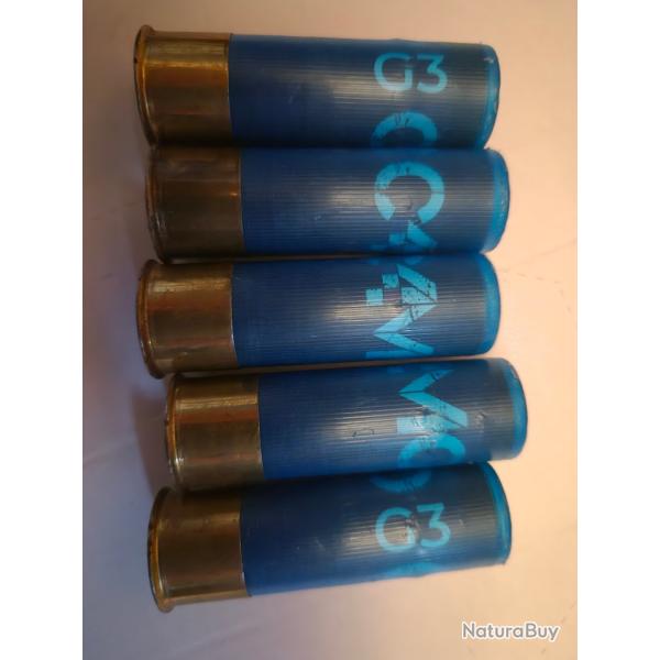 5 cartouches inertes C4MO G3 : Calibre 12 pour drill, entra�nement, exercices, manipulation - Bleues