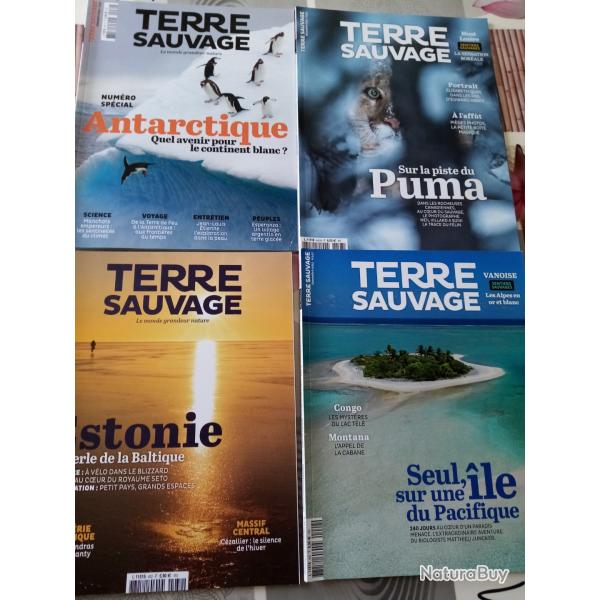 VEND LOT DE 4 MAGAZINES TERRE SAUVAGE