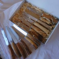 Ensemble de 12 couteaux Bois de Cerf & Inox, F.Artisanal