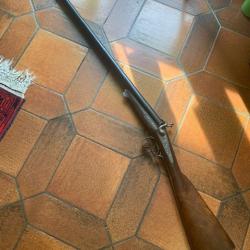 Fusil a broche artisanal Fran&ccedil;ais sign&eacute; Chauveau &agrave; Thouars cal 20