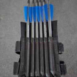 Carquois de bras pour fl&egrave;ches d'arbal&egrave;tes de 6 &agrave; 15 pouces de long + + 6 fl&egrave;ches pour Cobra RX Adder
