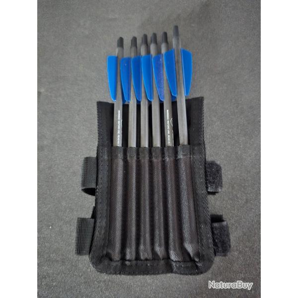 Carquois de bras pour fl�ches d'arbal�tes de 6 � 15 pouces de long + + 6 fl�ches pour Cobra RX Adder