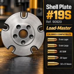 LEE Shell Plate #19S pour presse progressive Load-Master