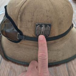 Casque allemand Afrika korps 1941