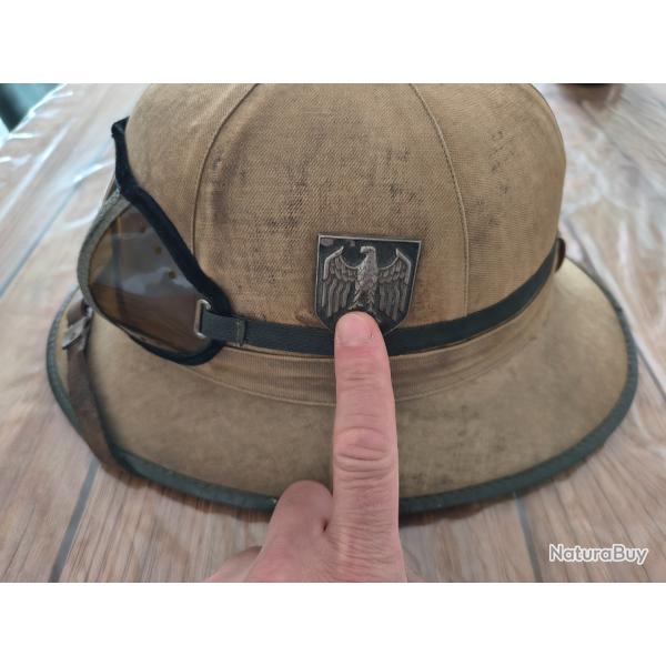 Casque allemand Afrika korps 1941