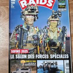 REVU RAIDS 466 MAI 2025 SALON DES FORCES SPECIALES SOFINS MITRAILLEUSE EN 338 GUERRE CIVIL SOUDAN