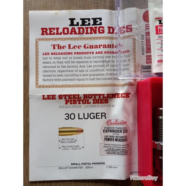 Vends jeu d outils LEE 30 LUGER neuf