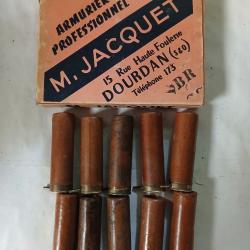 Bo&icirc;te de 10 belles cartouches anciennes cal 20 &agrave;  Broches douilles cartons