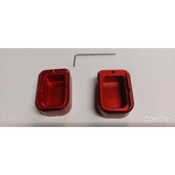 Talon de chargeur +2 pour Glock - Rouge - TONI SYSTEM
