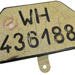 Plaque d'immatriculation side car