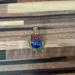 Rare insigne Marine Coloniale - Intendance AOF Dakar Cap Vert "Cornibus" - Drago B&eacute;ranger D&eacute;pos&eacute;