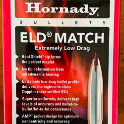 OGIVES 6.5MM .264 140 GR BTHP MATCH x 100 HORNADY r&eacute;f&eacute;rence 26335