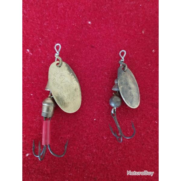 RARE 2 ANCIENNES CUILLERS MEPPS SUPER SHIMMY N�1 ET 2