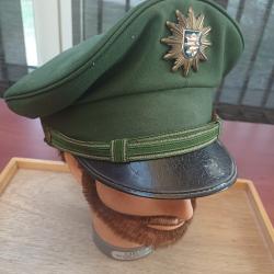 Casquette de police allemande ancienne (Hesse) - Fabricant R&eacute;put&eacute; PEK&Uuml;RO - RFA