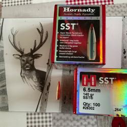 190 Ogives Hornady SST 6,5mm en 140gr