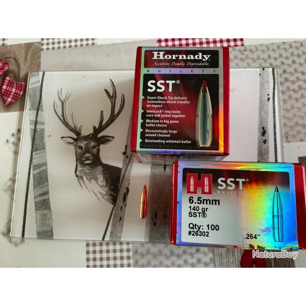 190 Ogives Hornady SST 6,5mm en 140gr
