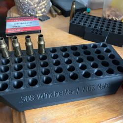 Plateaux de rechargement pour le calibre 308 Winchester