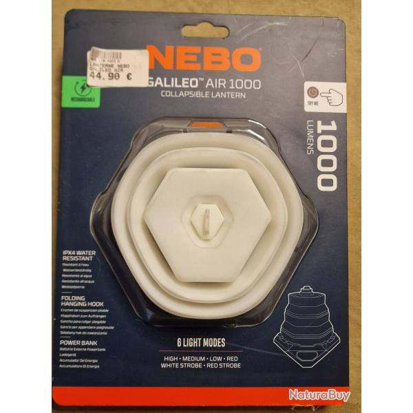 Lampe NEBO GALILEO AIR 1000 lumens - HILMAR SUPER DESTOCK !!!