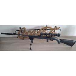 Carabine Rossi 8122 + fourreau + silencieux + lunette 4x32 + bipied