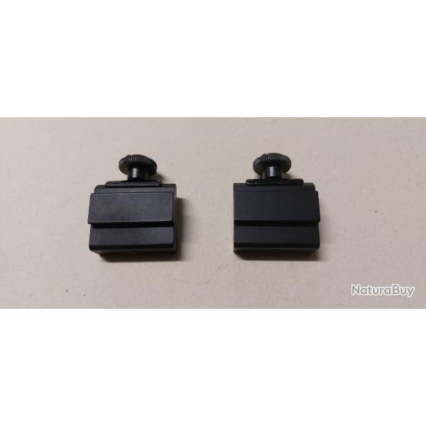 2 ADAPTATEURS PICATINNY VERS 11MM