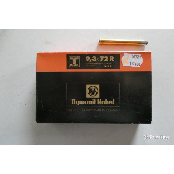 BALLES RWS 9,3 x 72R  T MANTEL( port compris)