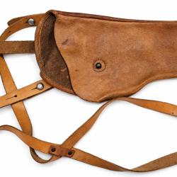 RARE - Holster d'&eacute;paule en cuir pour �korpion VZ61 - Tch&eacute;coslovaquie - Neuf de stock - Militaria