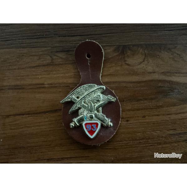 Insigne Pucelle - 93e R�giment d'Artillerie de Montagne (93e RAM) - DELSART - Gousset Cuir - H324