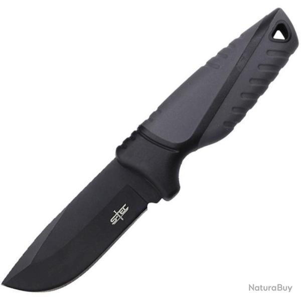 Couteau S-TEC Utility T22187BK-3 Lame Acier Inox Manche ABS Noir et Gris �tui Plastique STT22187BK3