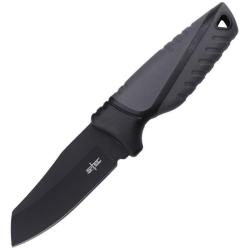 Couteau S-TEC Utility T22187BK-2 Lame Acier Inox Manche ABS Noir et Gris &Eacute;tui Plastique STT22187BK2