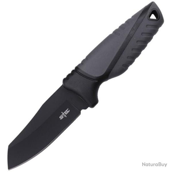 Couteau S-TEC Utility T22187BK-2 Lame Acier Inox Manche ABS Noir et Gris �tui Plastique STT22187BK2