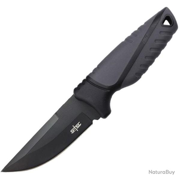 Couteau S-TEC Utility T22187BK-1 Lame Acier Inox Manche ABS Noir et Gris �tui Plastique STT22187BK1