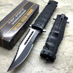 Couteau Tac Force Rescue Lame Acier Inox Manche Aluminium Noir Linerlock A/O TF710BK