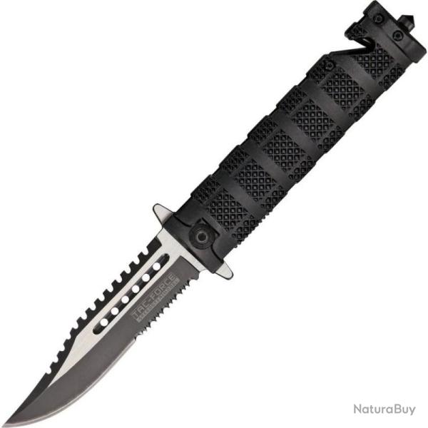 Couteau Tac Force Rescue Lame Acier Inox Manche Aluminium Noir Linerlock A/O TF710BK