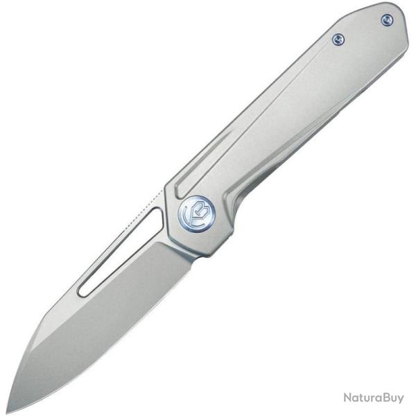 Couteau Pliant Kubey Royal Lame Acier M390 Manche Titane Gris Framelock KUB321I