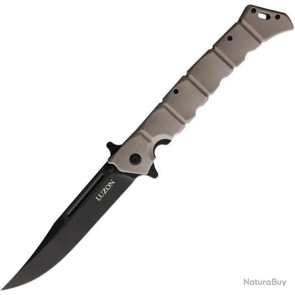 Couteau Cold Steel Large Luzon Lame Acier 8Cr13MoV Manche GFN Dark Earth Linerlock CS20NQXDEBK