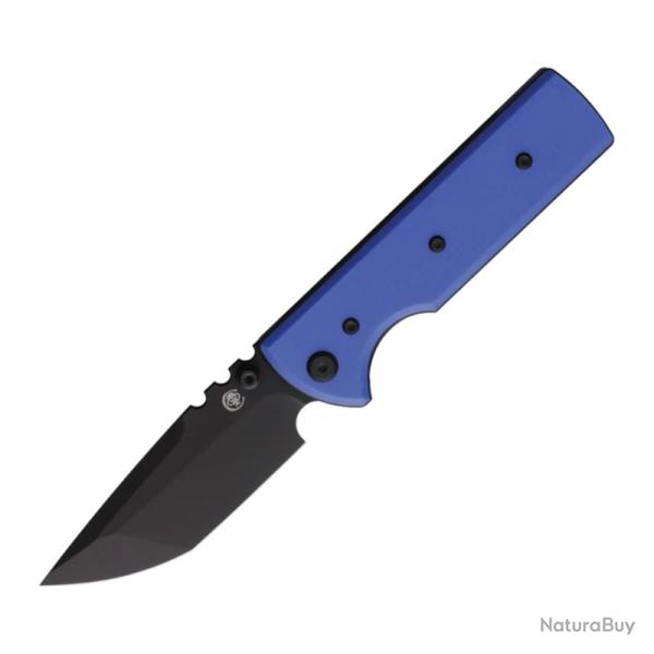 Couteau Pliant Chaves NTAK Redencion Tanto Lame Acier Elmax Noire Manche G10 Bleu CHAV14541
