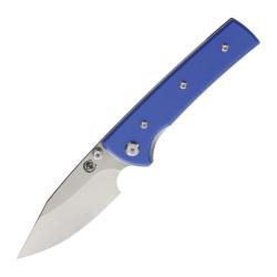 Couteau Pliant Chaves Scapegoat Street Spear Point Lame Acier Elmax Manche G10 Bleu CHAV14536
