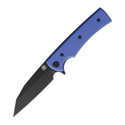 Couteau Pliant Chaves Sangre Street Wharncliffe Lame Acier Elmax Noire Manche G10 Bleu CHAV14535