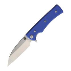 Couteau Pliant Chaves Sangre Street Wharncliffe Lame Acier Elmax Manche G10 Bleu Linerlock CHAV14534