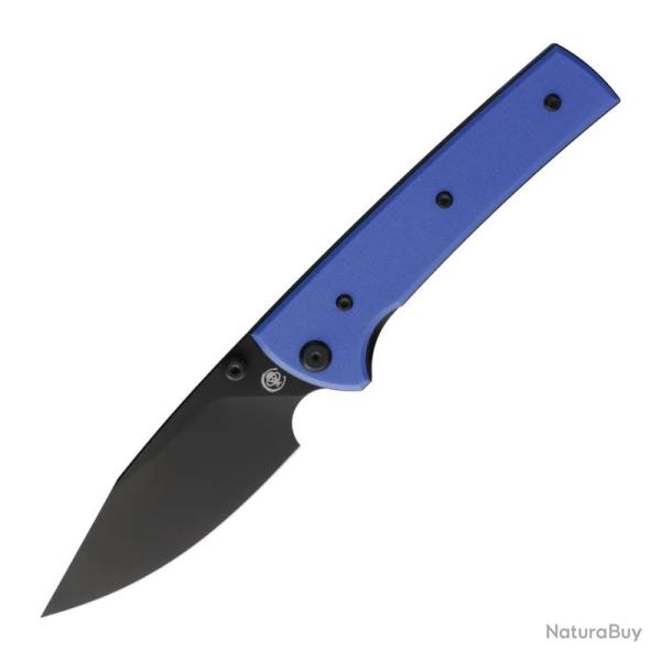 Couteau Pliant Chaves Scapegoat 229 Spear Point Lame Acier Elmax Noire Manche G10 Bleu CHAV14525