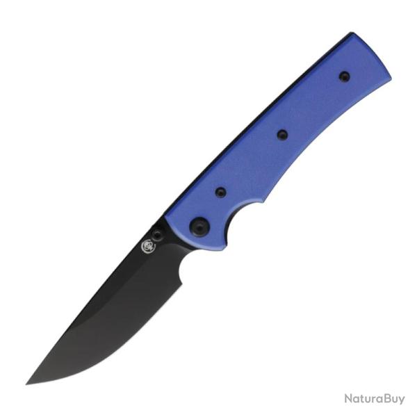 Couteau Pliant Chaves Liberation 229 Drop Point Lame Acier Elmax Noire Manche G10 Bleu CHAV14520