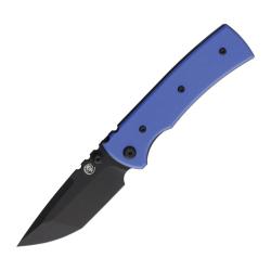 Couteau Pliant Chaves Redencion 229 Tanto Lame Acier Elmax Noire Manche G10 Bleu Linerlock CHAV14517