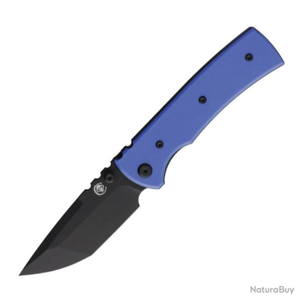 Couteau Pliant Chaves Redencion 229 Tanto Lame Acier Elmax Noire Manche G10 Bleu Linerlock CHAV14517