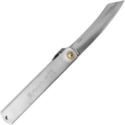 Couteau Higonokami VG-10 Extra Large Lame Acier VG-10 Manche Acier Gris Friction HIGOBL161