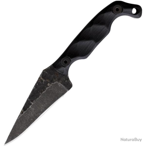 Couteau Fixe Stroup Mini Lame Acier 1095 Manche G10 Noir �tui Kydex Made In USA STPMINIBG10S