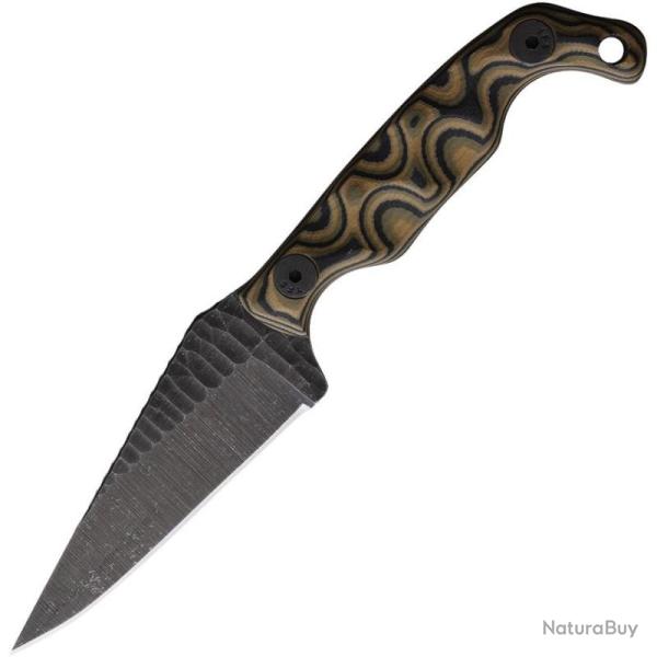 Couteau Fixe Stroup Mini Lame Acier 1095 Manche G10 Camouflage �tui Kydex STPMINICAMOLG10