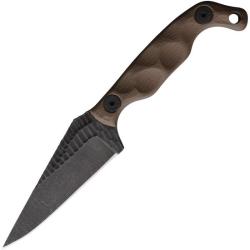 Couteau Fixe Stroup Mini Lame Acier 1095 Manche G10 Beige &Eacute;tui Kydex Made In USA STPMINIFDEG10