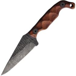 Couteau Fixe Stroup Mini Lame Acier 1095 Manche Palissandre Marron &Eacute;tui Kydex Made In USA STPMINIW